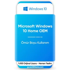 Microsoft Windows 10 Home OEM Lisans Key